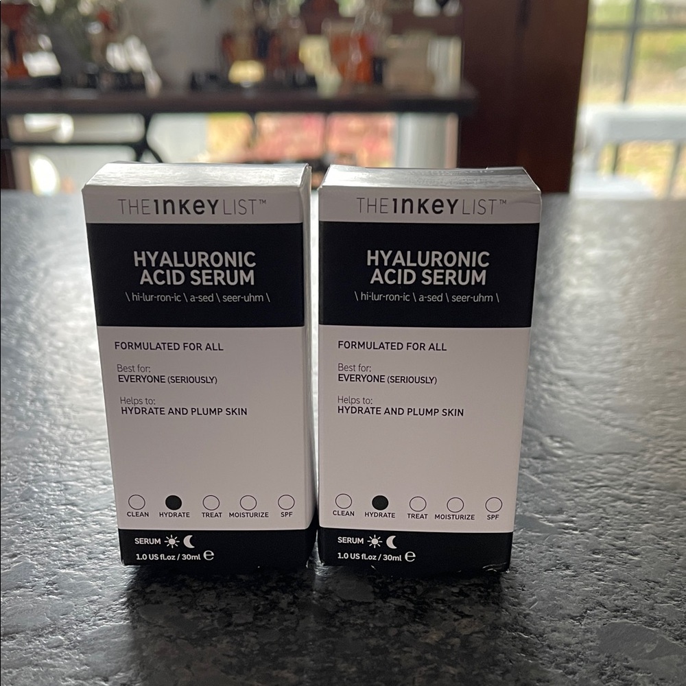 The Inkey List Hyaluronic Serum two (2) boxes hydrate & plump skin for all skin
